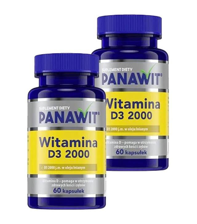 PANAWIT Witamina D3 2000 j.m., 2x60 kapsułek