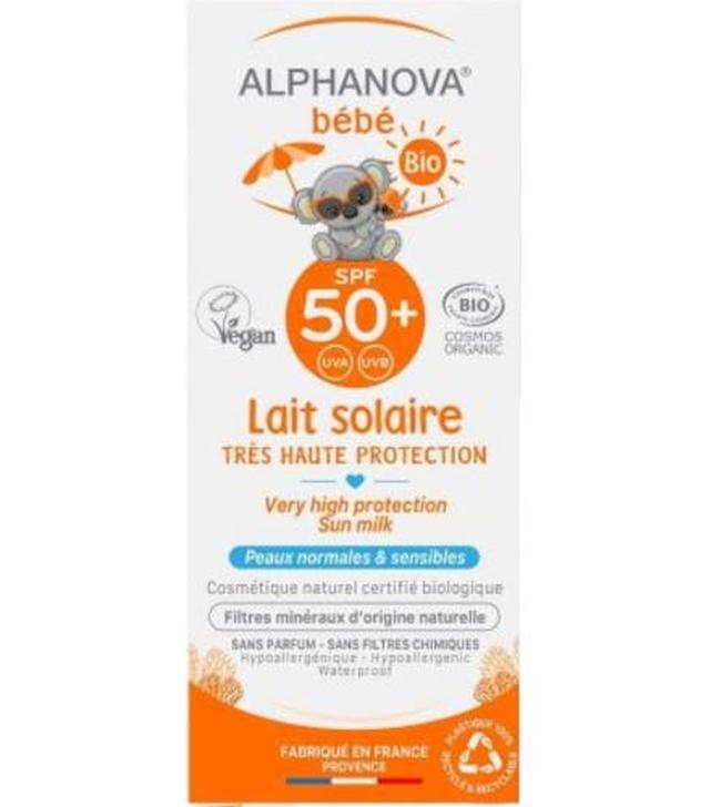 Alphanova Bebe Bio przeciwsłoneczny krem o wysokim filtrze SPF 50+ 50 g