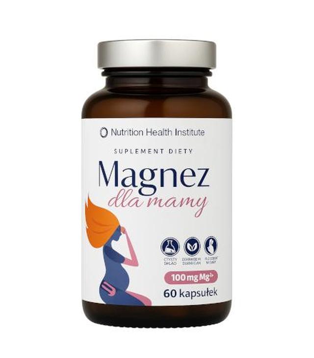 Nutrition Health Institute, Magnez dla mamy, 100 mg, kapsułki, 60 sztuk