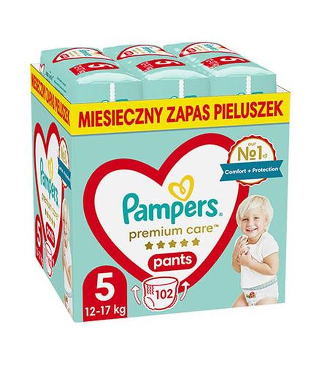 Pampers Premium Care Pants Pieluchomajtki rozmiar 5 12-17 kg, 102 szt., cena, wskazania, stosowanie