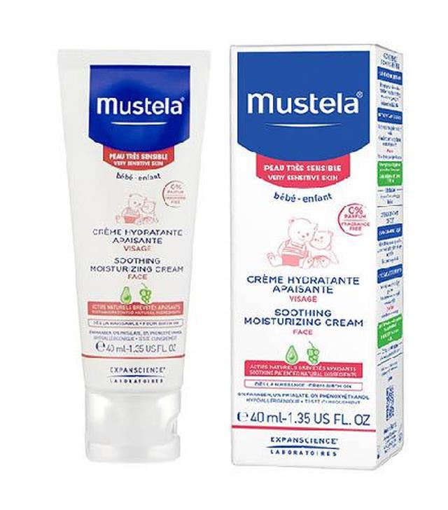 Mustela Bebe Enfant Łagodzący Krem nawilżający do twarzy, 40 ml, cena, opinie, wskazania - ważny do 2025-10-31