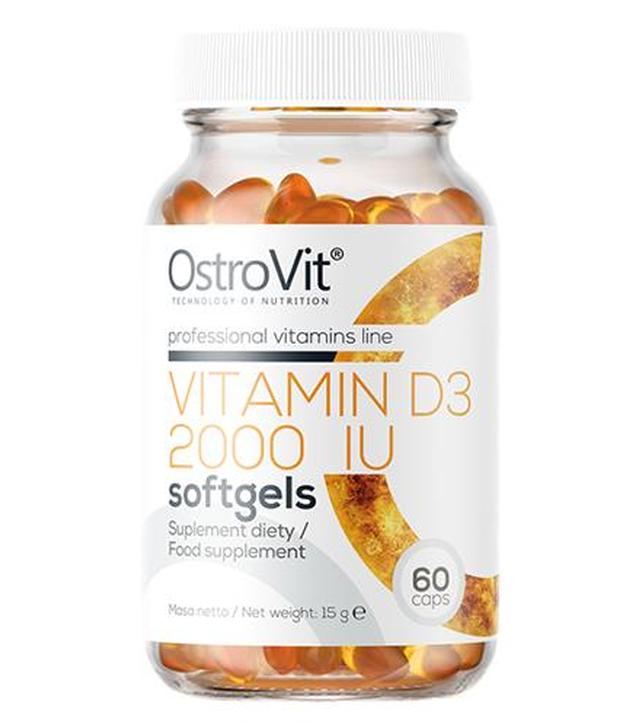 OstroVit Vitamin D3 2000 IU Softgels - 60 kaps. - cena, opinie, dawkowanie