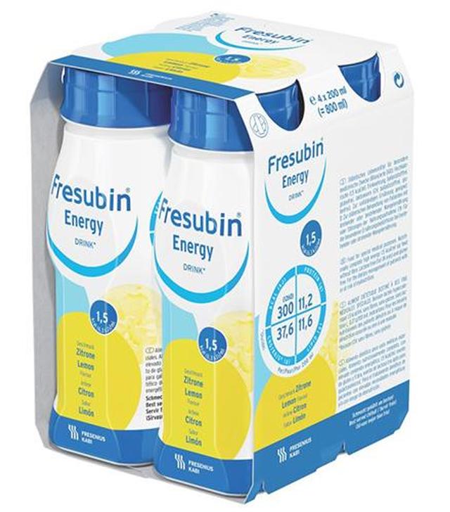 Fresubin Energy Drink o smaku cytrynowym, 4 x 200 ml