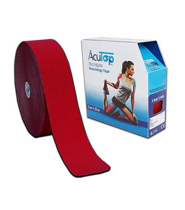 AcuTop Premium Kinesiology Tape 5 cm x 32 m czerwony, 1 szt., cena, wskazania, właściwości - ważny do 2025-10-23
