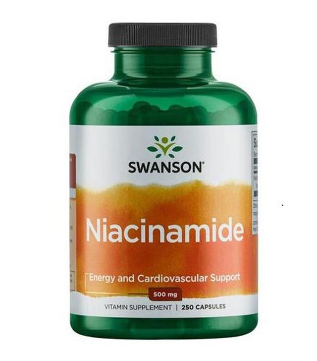 Swanson Niacinamide 500 mg - 250 kaps. - cena, opinie, skład