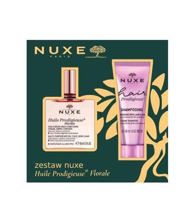 Nuxe Huile Prodigieuse Florale Huile Prodigieuse Florale wielofunkcyjny olejek, 50 ml + szampon wygładzający, 30 ml [ZESTAW]