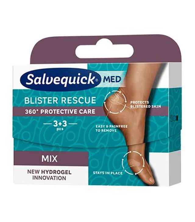 Salvequick Med Blister Rescue Plastry na pęcherze mix - 6 szt. - cena, opinie, właściwości