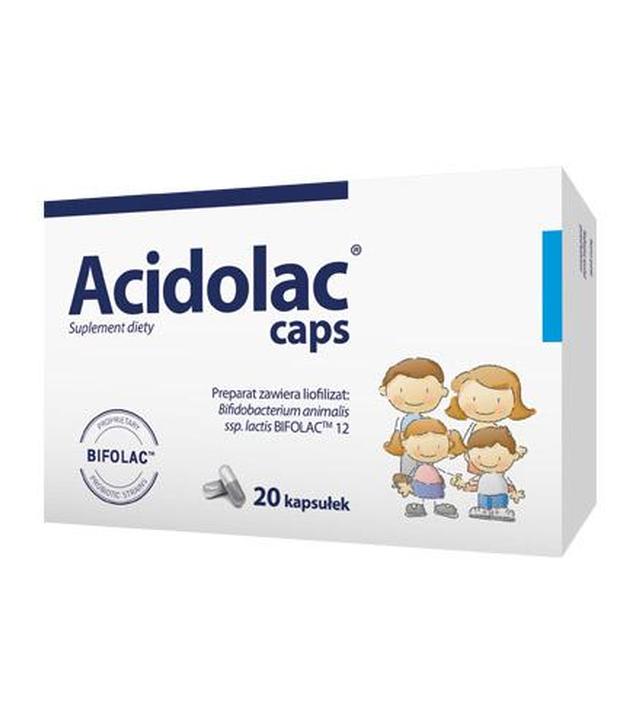 ACIDOLAC  caps - 20 kaps. Na uzupełnienie flory bakteryjnej jelit - cena, opinie, dawkowanie