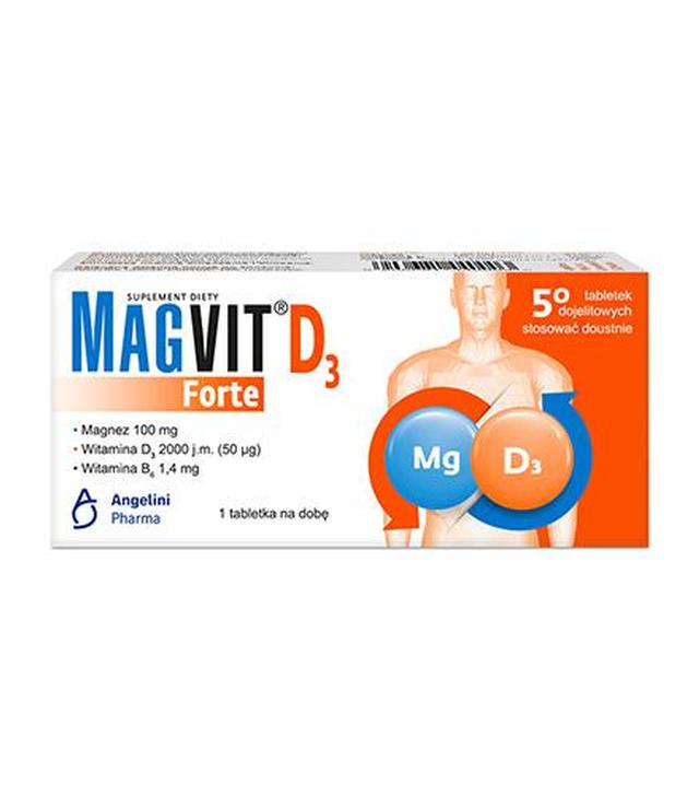 Magvit Forte D3, 50 tabletek - ważny do 2025-08-31
