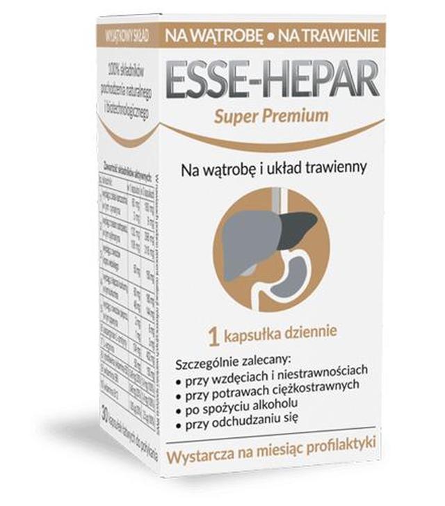 Esse-Hepar Super Premium - 30 kaps. Na trawienie - cena, opinie, właściwości
