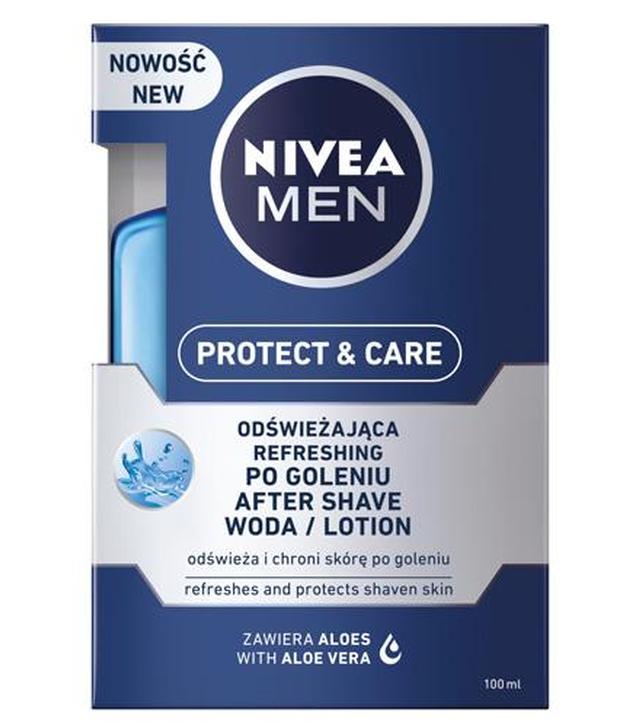 NIVEA MEN PROTECT & CARE Woda po goleniu - 100 ml Odświeżająca woda po goleniu - cena, opinie, stosowanie