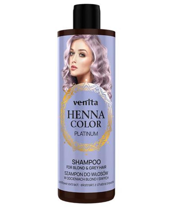 VENITA Henna Color Szampon Platinum do włosów blond i siwych, 300 ml