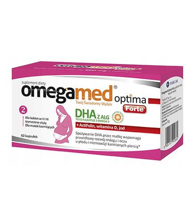 OmegaMed Optima Forte Dla kobiet w II i III trymestrze ciąży i matek karmiących, 60 kaps., cena, opinie, właściwości