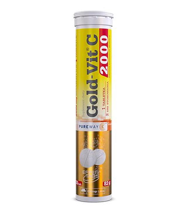 Olimp Gold-Vit C 2000 o smaku pomarańczowym, 20 tabl.mus., cena, opinie, właściwości  - ważny do 2025-08-31