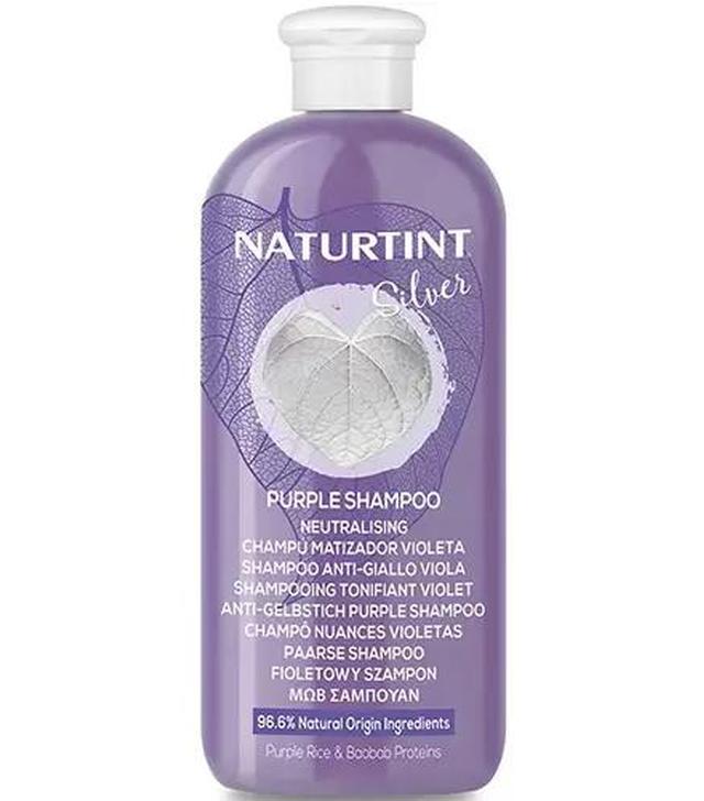 Naturtint Silver, szampon neutralizujący niechciany żółty odcień włosów, 330 ml