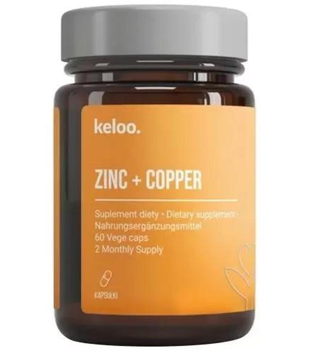 Keloo Zinc + Copper (cynk + miedź), kapsułki, 60 sztuk