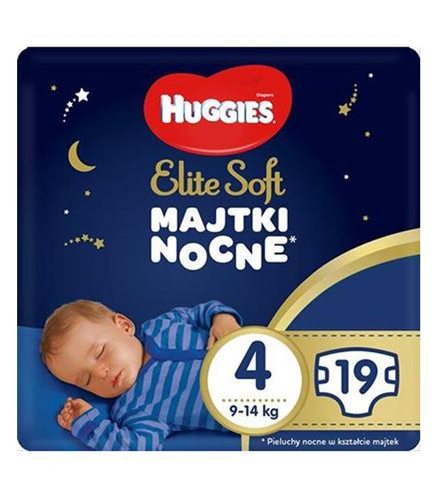 Huggies Elite Soft Overnightes 4 Majtki Nocne 9 -14 kg, 19 sztuk