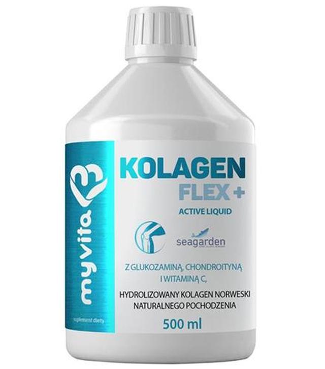 MyVita Kolagen Flex + Active Liquid, 500 ml, cena, wskazania, właściwości