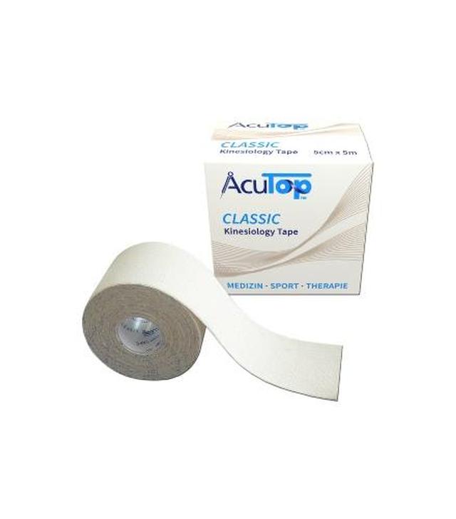 AcuTop Classic Kinesiology Tape White Soft 5 cm x 5 m, 1 szt., cena, wskazania, opinie