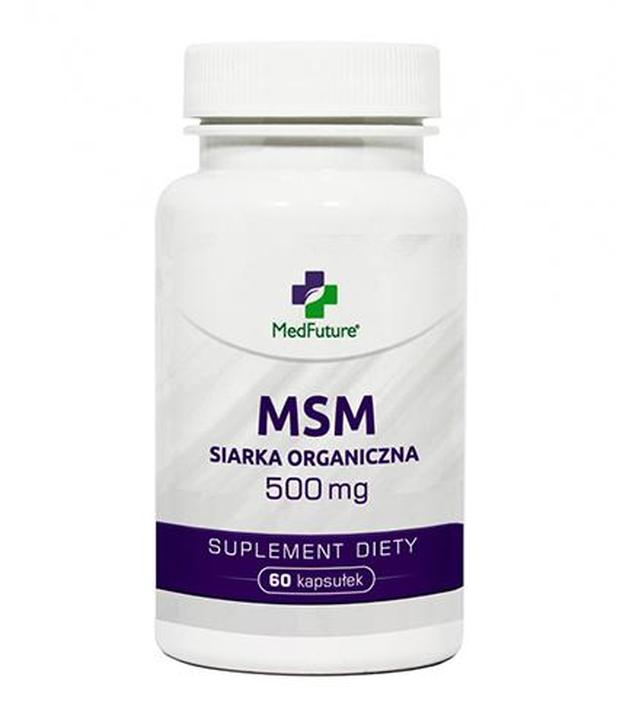 MedFuture MSM siarka organiczna 500 mg, 60 kaps., cena, wskazania, składniki