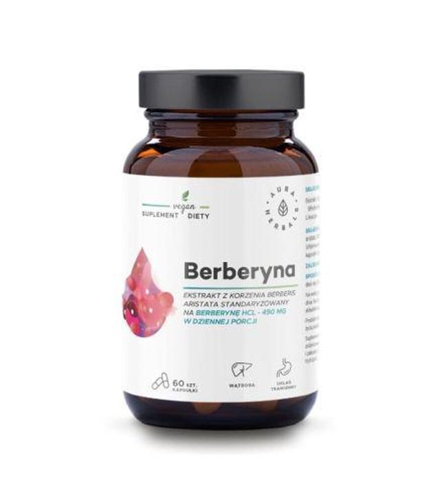 Aura Herbals Berberyna 490 mg HCL Berberis aristata, 60 kapsułek