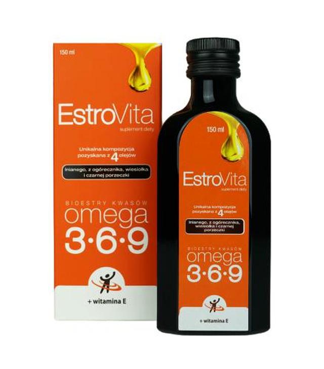 EstroVita Omega 3-6-9 + witamina E, 150 ml, cena, opinie, stosowanie