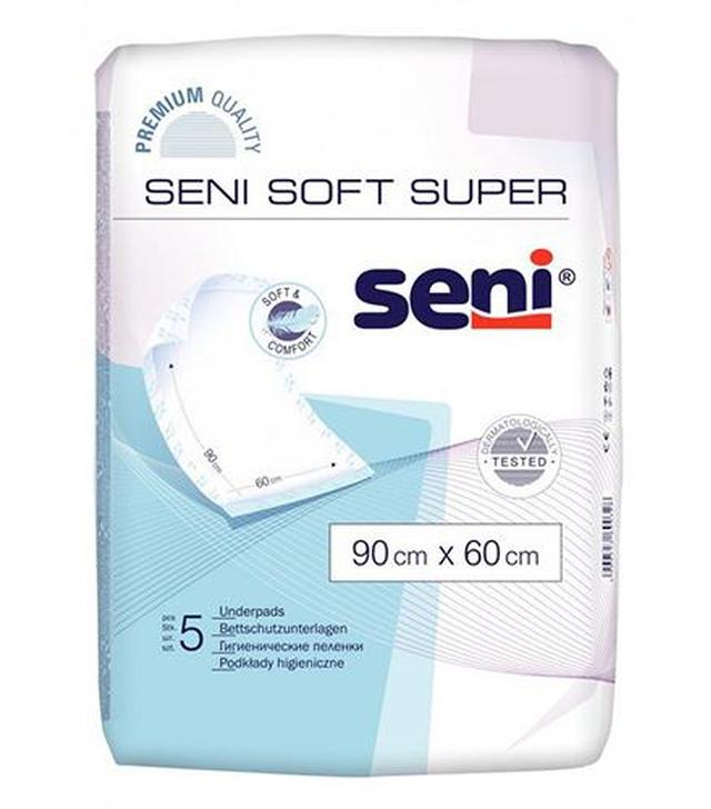 SENI Super Soft Podkłady higieniczne 90 cm x 60 cm - 5 szt. - cena, opinie, właściwości