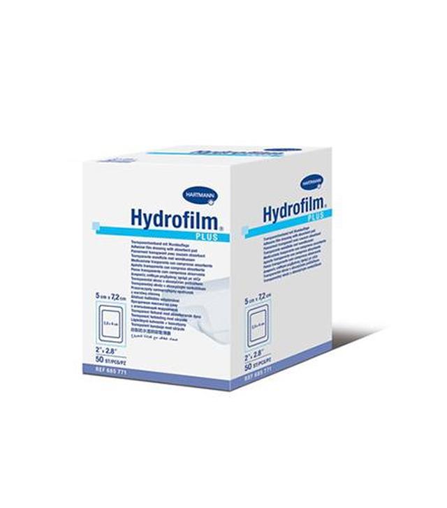 Hartmann Hydrofilm plus Przezroczysty samoprzylepny opatrunek z warstwą chłonną jałowy 5 cm x 7,2 cm - 50 szt. - cena, opinie, właściwości