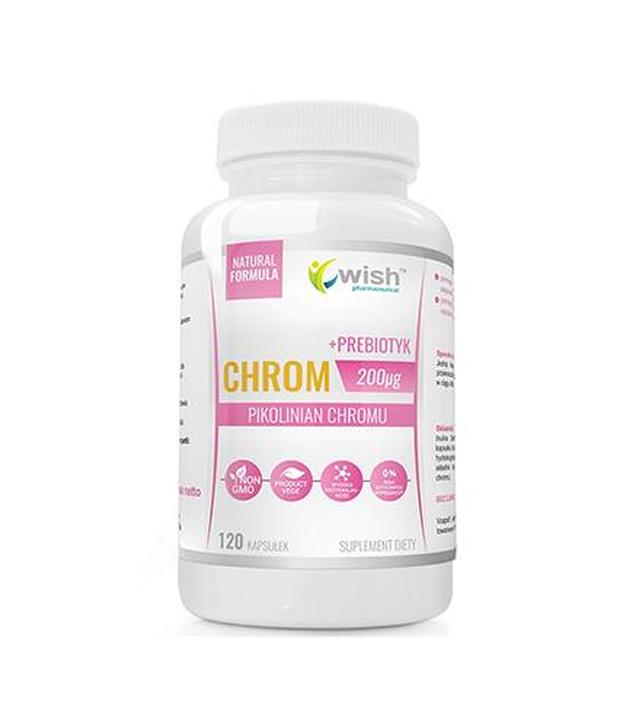 Wish Chrom 200 mcg + Prebiotyk - 120 kaps.- cena, opinie, dawkowanie