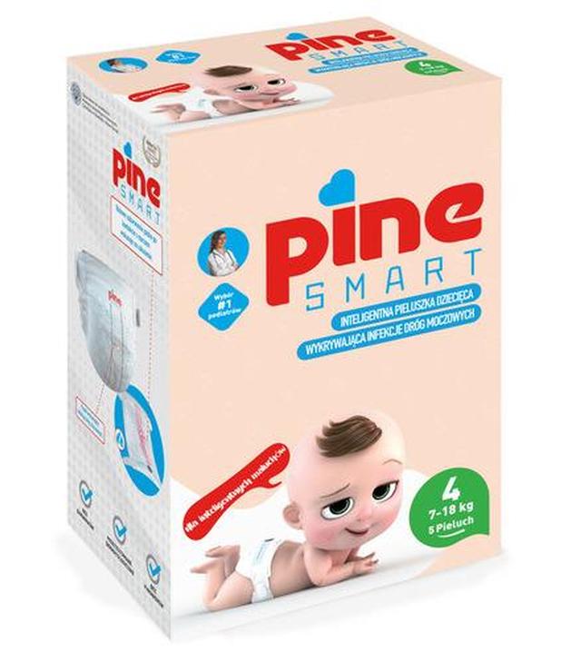 Pine Smart inteligentne pieluchy dla dzieci, maxi 4 (7-18 kg), 5 sztuk