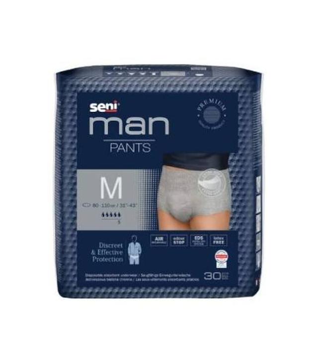Seni Man Pants, Majtki chłonne, 5 kropli, rozmiar M, 30 sztuk