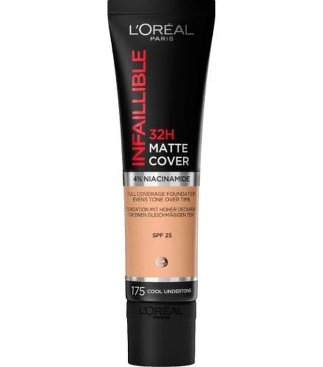 L'Oreal Infaillible Matte Cover 24h Długotrwały podkład matujący 175  Cool Undertone, 30 ml