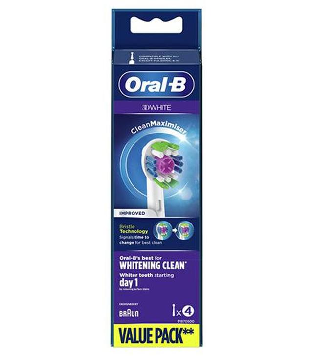 Oral-B 3D Clean Maximiser EB4 Końcówki do szczoteczki elektrycznej, 4 szt. cena, opinie, właściwości