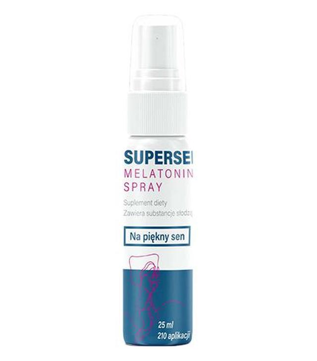 Supersen Melatonina Spray, 25 ml, cena, opinie, dawkowanie