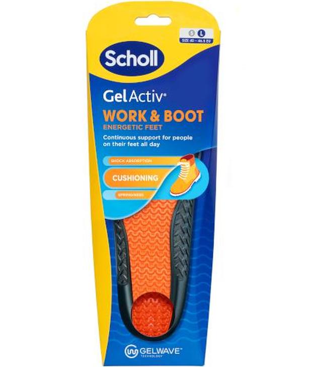 Scholl GelActiv Work & boot Wkładki do butów męskie L 1 para