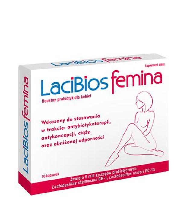 LACIBIOS FEMINA - probiotyk ginekologiczny - 10 kaps. - cena, opinie, dawkowanie
