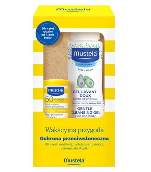 Mustela Wakacyjna Przygoda, Zestaw 2025 Delikatny Żel, 100 ml + Sztyft przeciwsłoneczny, 9 ml