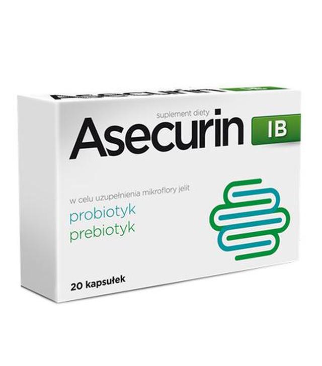 Asecurin IB Połączenie probiotyku z prebiotykiem - 20 kaps. - cena, opinie, stosowanie
