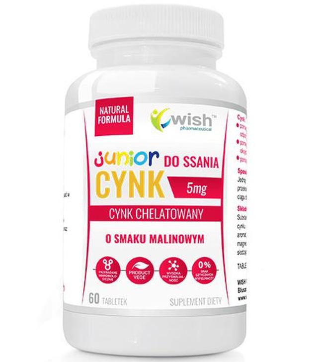 Wish Cynk Junior 5 mg tabletki do ssania - 60 szt. - cena, opinie, dawkowanie