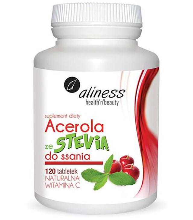 ALINESS Acerola ze stevią do ssania - 120 tabl. naturalna witamina C