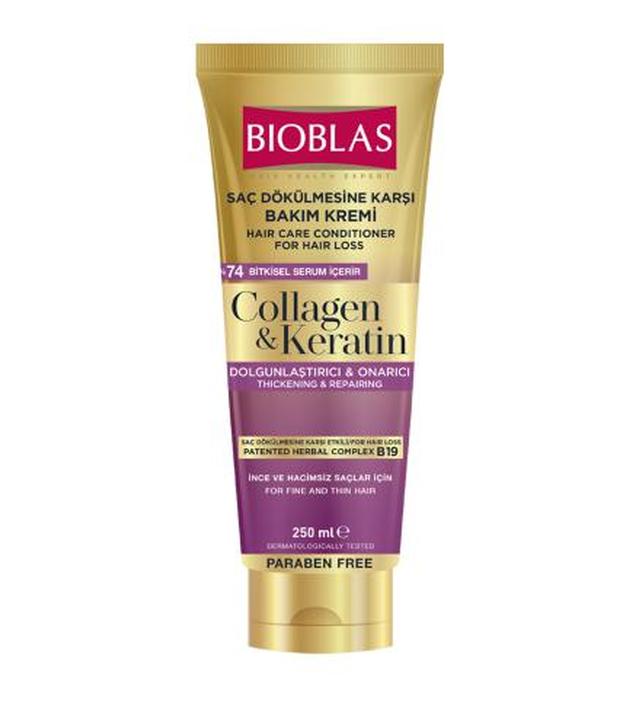 Bioblas Odżywka kolagenowo-keratynowa do włosów, 250 ml, cena, opinie, składniki
