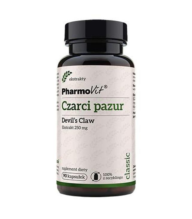 PharmoVit Czarci pazur 250 mg, 90 kaps., cena, wskazania, właściwości