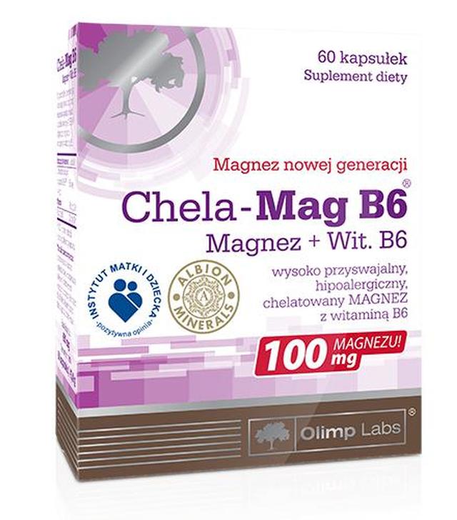OLIMP CHELA MAG B6 Magnez + Witamina B6, 60 kapsułek