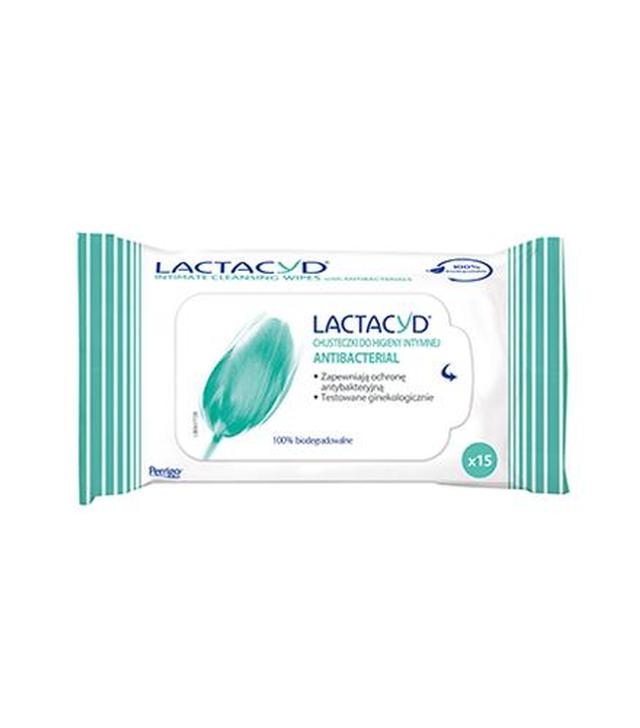 LACTACYD ANTIBACTERIAL Chusteczki do higieny intymnej, 15 sztuk