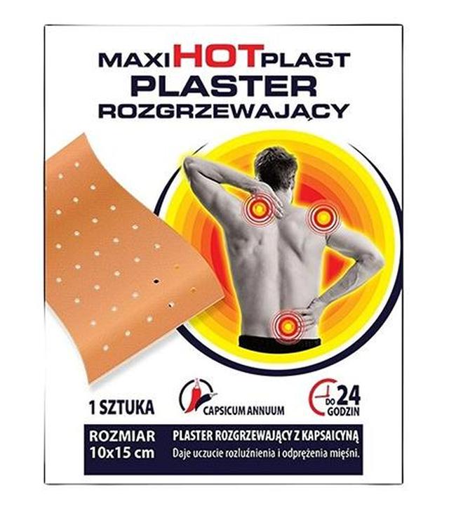 Maxi Hot Plast Plaster rozgrzewający 10 x 15 cm, 50 sztuk, cena, wskazania, opinie