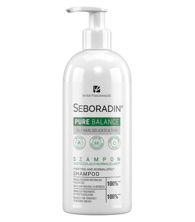 Seboradin Pure Balance, Szampon do włosów oczyszczająco-normalizujący, 400 ml
