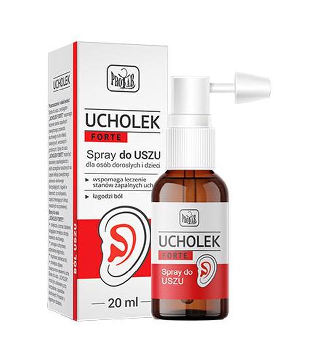 Prolab Ucholek Forte Spray do uszu dla osób dorosłych i dzieci, 20 ml