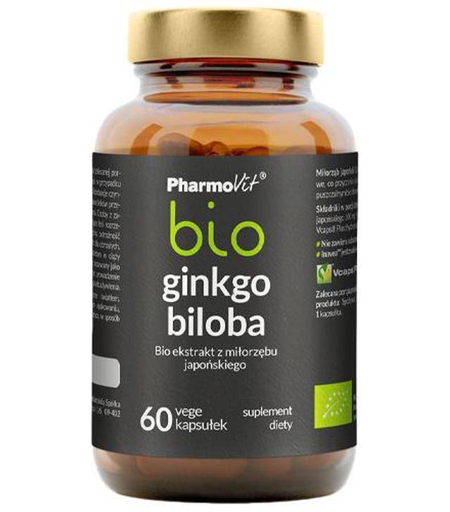 PharmoVit Bio Ginkgo biloba, 60 kaps., cena, opinie, dawkowanie