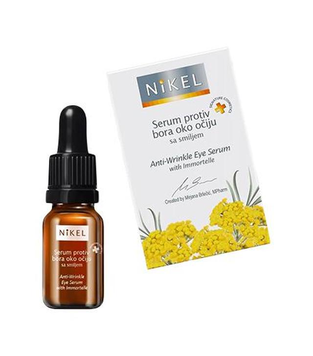 Nikel Przeciwzmarszczkowe Serum pod oczy z kwiatem Imortelle, 10 ml, cena, opinie, skład