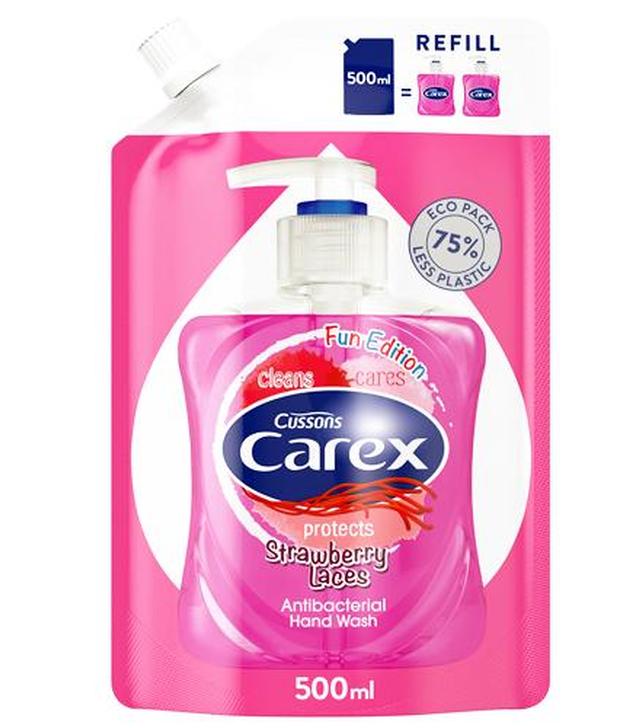 CAREX Antybakteryjne mydło w płynie Strawberry Candy, zapas, 500 ml